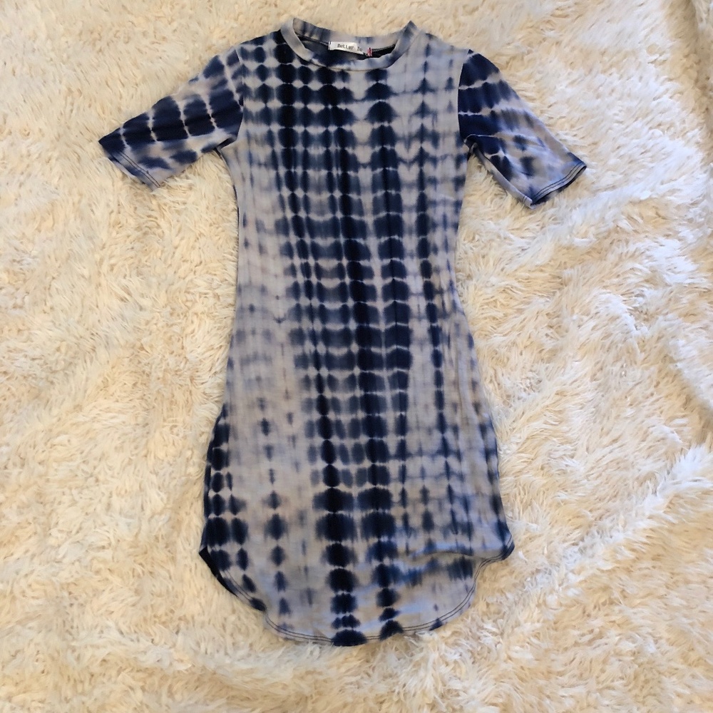 Tie Dye Blue Bodycon Dress